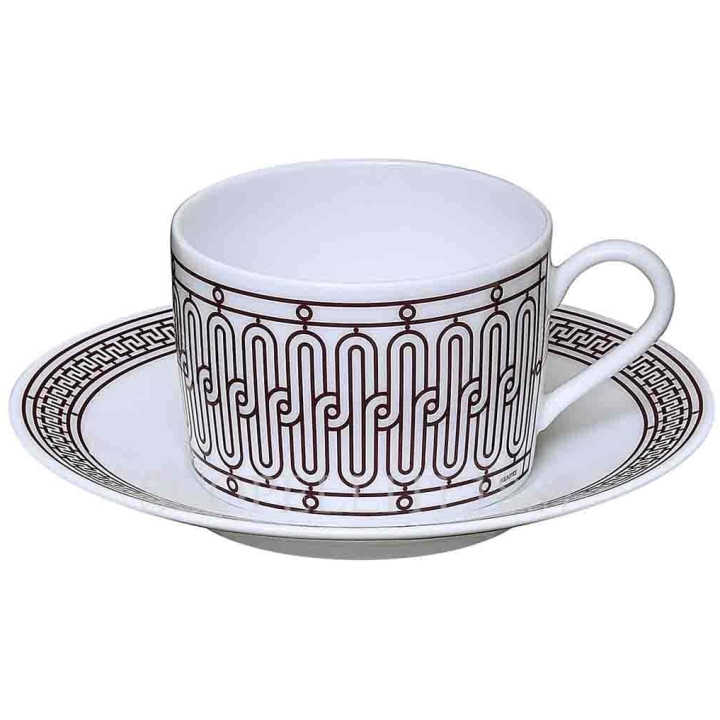 Tea Cup & Saucer H Deco Red Set Of 2 Pcs