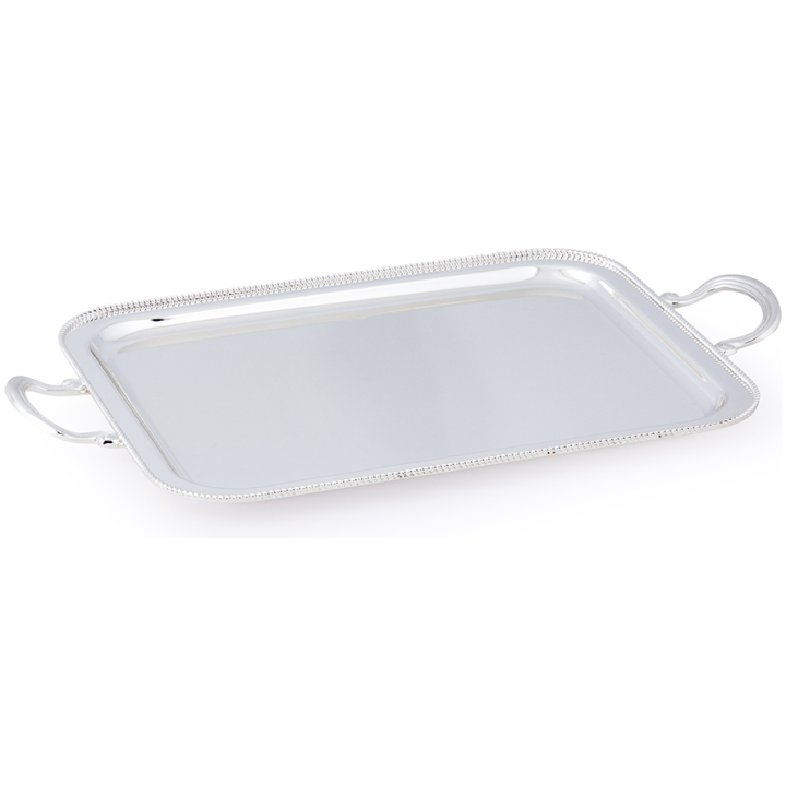 Tray 55 X 45 Rope Silver Plated Lacquered