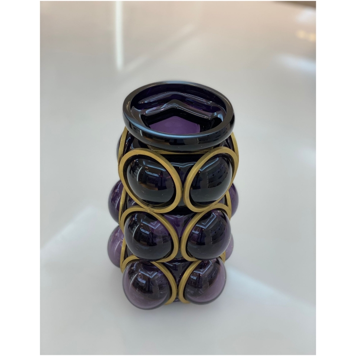 Vase Geometric Circle 30 Cm Dark Violet