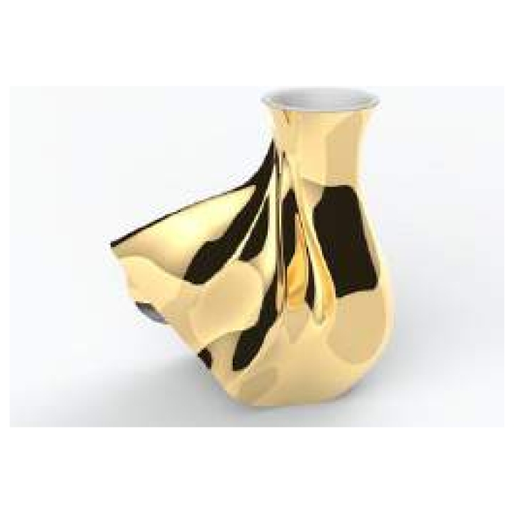 Vase Vento G Ouro 31 X 31 X 32 Cm