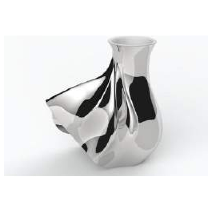 Vase Vento G Prata  31 X 31 X 32 Cm